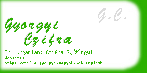 gyorgyi czifra business card